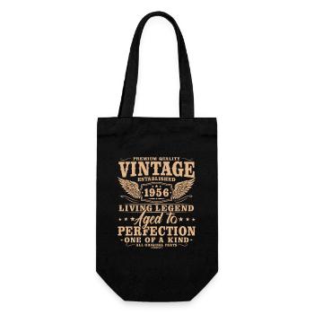 Vintage 1956 Vintage Anniversaire Cadeau Rétro - Sac à bouteille - noir - Devant