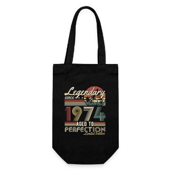 Légendaire depuis 1974 Cadeau d’anniversaire vintage - Sac à bouteille - noir - Devant