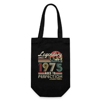 Legendary Since 1975 Vintage Birthday Gift - Gift Bag for Bottles - black - Front