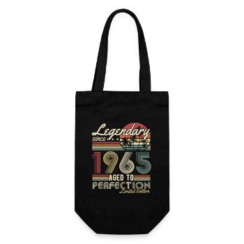 Legendary Since 1965 Vintage Birthday Gift - Gift Bag for Bottles - black - Front
