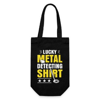Lucky Metal Detecting Shirt - Gift Bag for Bottles - black - Front