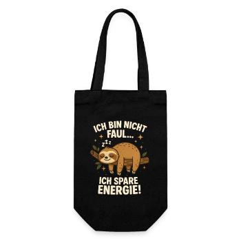 Sloth I don't sleep I save energy - Gift Bag for Bottles - black - Front