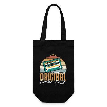 October 1962 Birthday Present 1962 October - Gift Bag for Bottles - black - Front