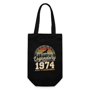 Légendaire depuis 1974 Vintage Vintage Anniversaire - Sac à bouteille - noir - Devant