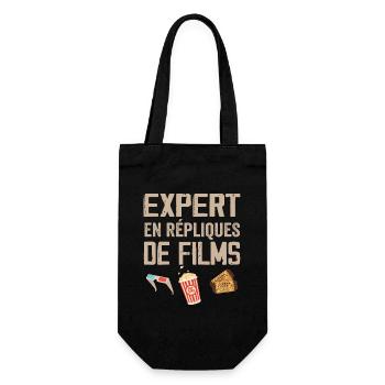 Expert en répliques de films cadeau humour cinéma - Sac à bouteille - noir - Devant