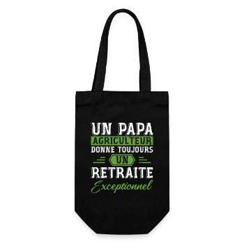 A farmer dad gives an exceptional retiree - Gift Bag for Bottles - black - Front