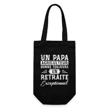 A farmer dad gives an exceptional retiree - Gift Bag for Bottles - black - Front