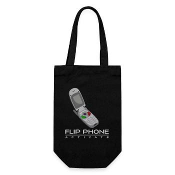 Flip Phone Activate Vintage & retro Old Flip Phone - Geschenkbeutel für Flaschen - Schwarz - Vorne