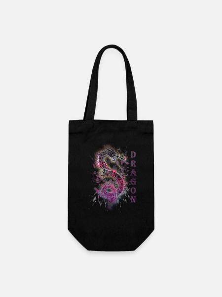 DRAGON DRACHE - Gift Bag for Bottles - black