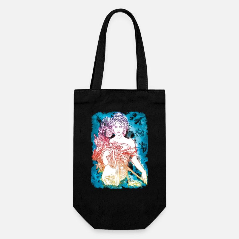 Alfons Mucha - Geschenkbeutel für Flaschen - Schwarz