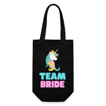 Team Bride - Unicorn Design - Bachelor Party - Sac à bouteille - noir - Devant