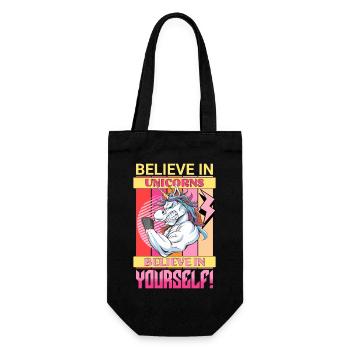Unicorn Faith Motivation Positive Success Magic - Gift Bag for Bottles - black - Front