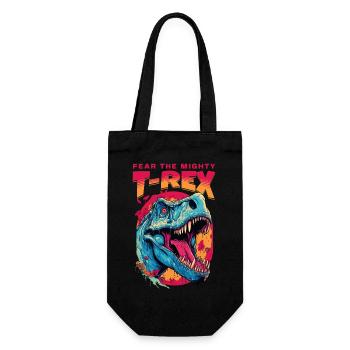 T-Rex Dinosaur Dino Tyrannosaurus Rex Vintage - Gift Bag for Bottles - black - Front