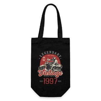 1997 Jubiläum Motorrad Biker Jahrgang - Geschenkbeutel für Flaschen - Schwarz - Vorne