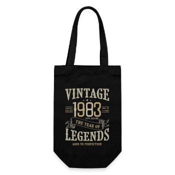 1983 vintage anniversary born legends 1983 - Gift Bag for Bottles - black - Front