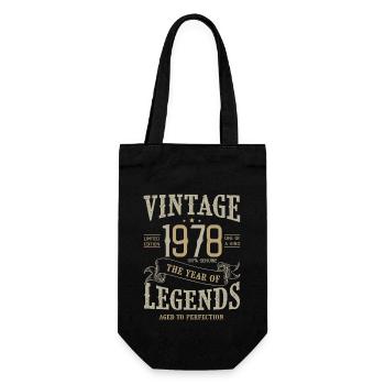 Jahrgang 1978 Jahrgang Jubiläum Jahrgang Legenden 1978 - Geschenkbeutel für Flaschen - Schwarz - Vorne