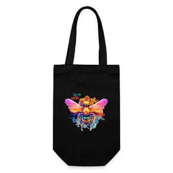 Save the Bees - Gift Bag for Bottles - black - Front