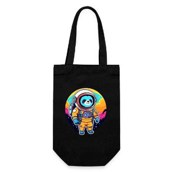 Illustration d’astronaute paresseux - Sac à bouteille - noir - Devant