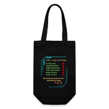Y2K! The Future is NOW...naja, fast! - Geschenkbeutel für Flaschen - Schwarz - Vorne