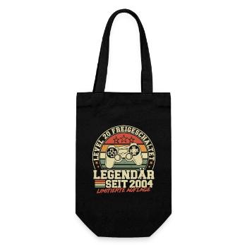 Level 20 Freigeschaltet Legendär seit 2004 - Geschenkbeutel für Flaschen - Schwarz - Vorne