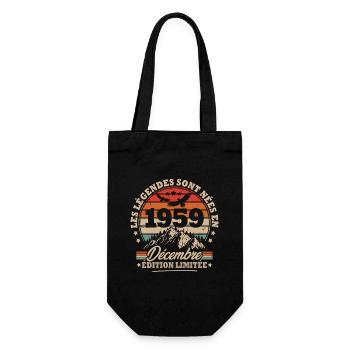 Cadeau D'anniversaire Nées En Décembre 1959 - Sac à bouteille - noir - Devant