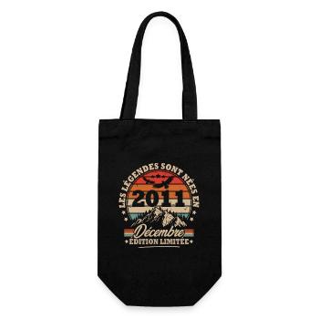 Cadeau D'anniversaire Nées En Décembre 2011 - Sac à bouteille - noir - Devant
