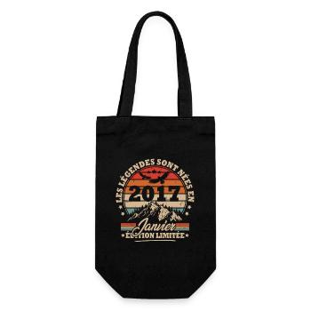 Cadeau D'anniversaire Nées En Janvier 2017 - Sac à bouteille - noir - Devant
