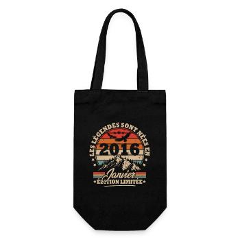 Cadeau D'anniversaire Nées En Janvier 2016 - Sac à bouteille - noir - Devant