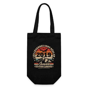 Cadeau D'anniversaire Nées En Janvier 2019 - Sac à bouteille - noir - Devant
