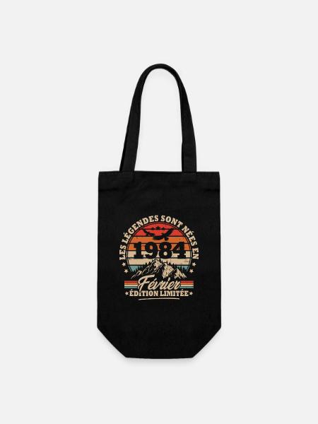 Cadeau D'anniversaire Nées En Février 1984 - Sac à bouteille - noir
