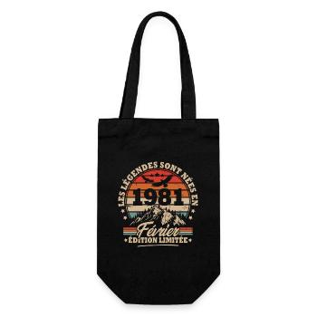 Cadeau D'anniversaire Nées En Février 1981 - Sac à bouteille - noir - Devant
