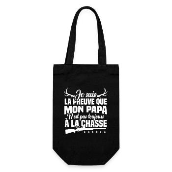 Je suis la preuve que papa n'est pas à la chasse - Sac à bouteille - noir - Devant