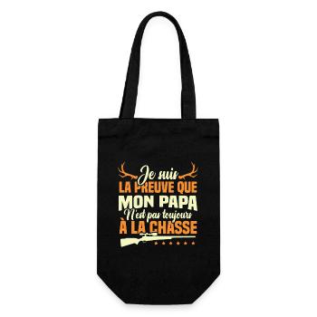 Je suis la preuve que papa n'est pas à la chasse - Sac à bouteille - noir - Devant