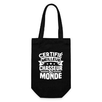 Certifié meilleur chasseur du monde - Sac à bouteille - noir - Devant