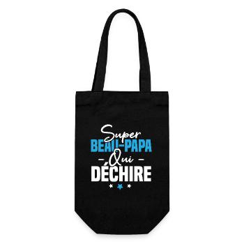 Super beau papa qui déchire - Sac à bouteille - noir - Devant