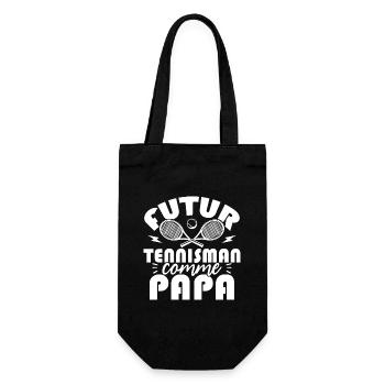 Futur tennisman comme papa - Sac à bouteille - noir - Devant