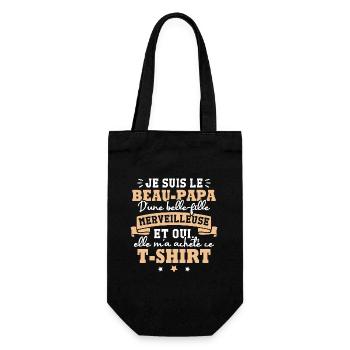 Beau papa d une belle fille merveilleuse - Sac à bouteille - noir - Devant