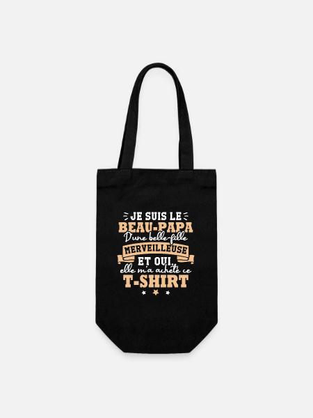 Beau papa d une belle fille merveilleuse - Sac à bouteille - noir