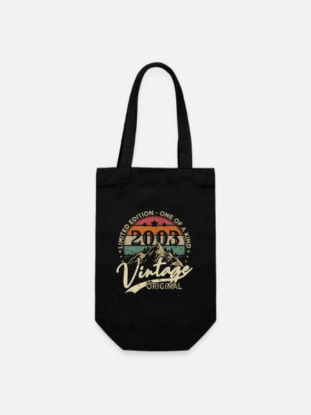 Vintage 2003 Vintage Cadeau Anniversaire 20 Ans - Sac à bouteille - noir