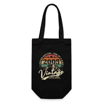 Vintage 2005 Vintage Birthday Gift 18 Years - Gift Bag for Bottles - black - Front