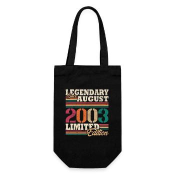 Vintage 2003 août cadeau d'anniversaire vintage - Sac à bouteille - noir - Devant