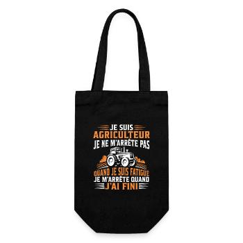Je suis agriculteur - Sac à bouteille - noir - Devant