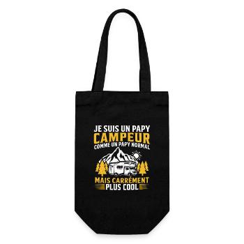 je suis un papy campeur - Sac à bouteille - noir - Devant