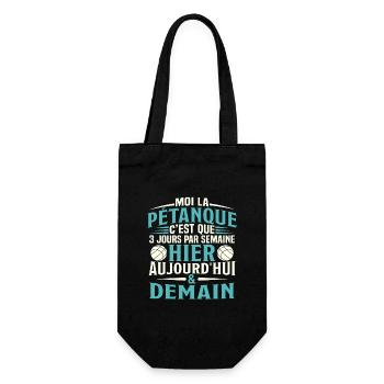 La Pétanque Hier Aujourd'Hui et Demain - Sac à bouteille - noir - Devant