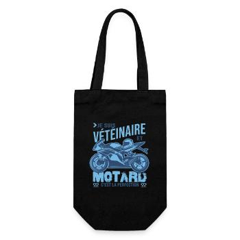 motard parfait vétéinaire parfait - Sac à bouteille - noir - Devant