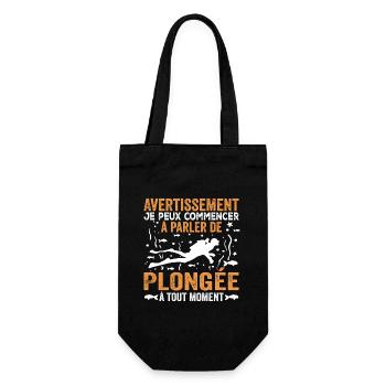 Talking About Diving at Any Time - Diving Humor - Gift Bag for Bottles - black - Front