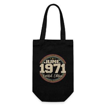 Né en June 1971 Anniversaire 11971 Juin 1971 Juin - Sac à bouteille - noir - Devant