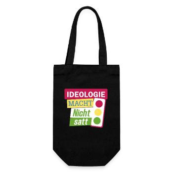 Ideologie macht nicht satt Bauernprotest Ampel - Geschenkbeutel für Flaschen - Schwarz - Vorne