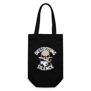 Groupe de rock tambour et batteur de crâne - Sac à bouteille - noir - Devant