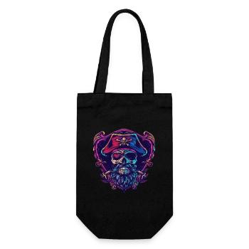 Squelette de pirate - Sac à bouteille - noir - Devant
